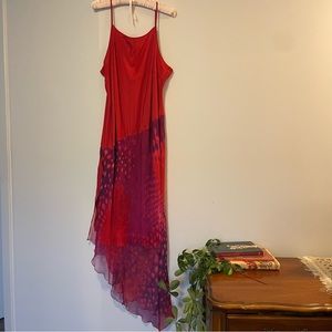 Marina Rinaldi Italian silk red slip dress